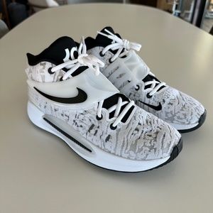 Nike KD14 TB Promo Basketball Shoes White Black Men's Size 8.5 DM5040-100